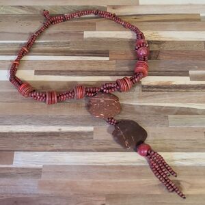 Handcrafted Brown Beaded Necklace